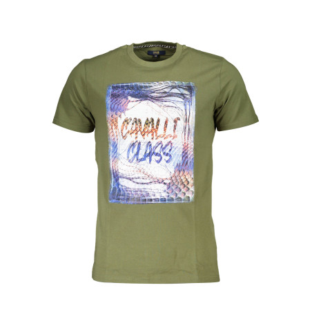CAVALLI CLASS T-SHIRT LANGARM KURZARM T-SHIRT MANN GRÜN