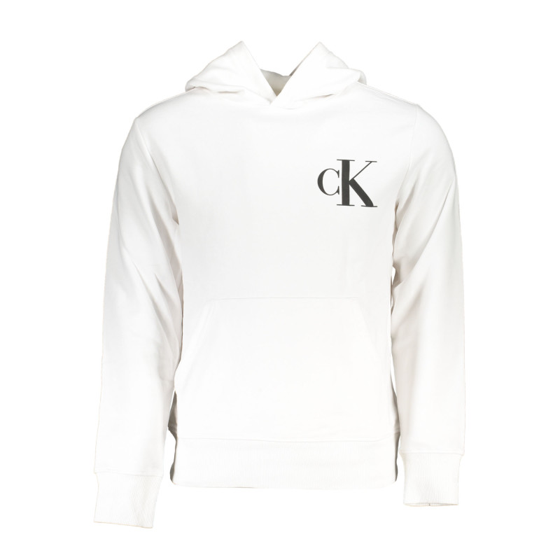 CALVIN KLEIN WEISSES SWEATSHIRT FÜR HERREN MIT REISSVERSCHLUSS