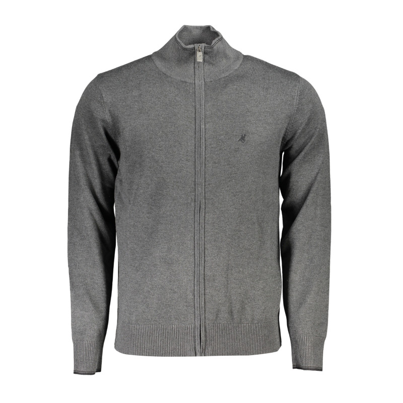 US GRAND POLO CARDIGAN HERREN GRAU