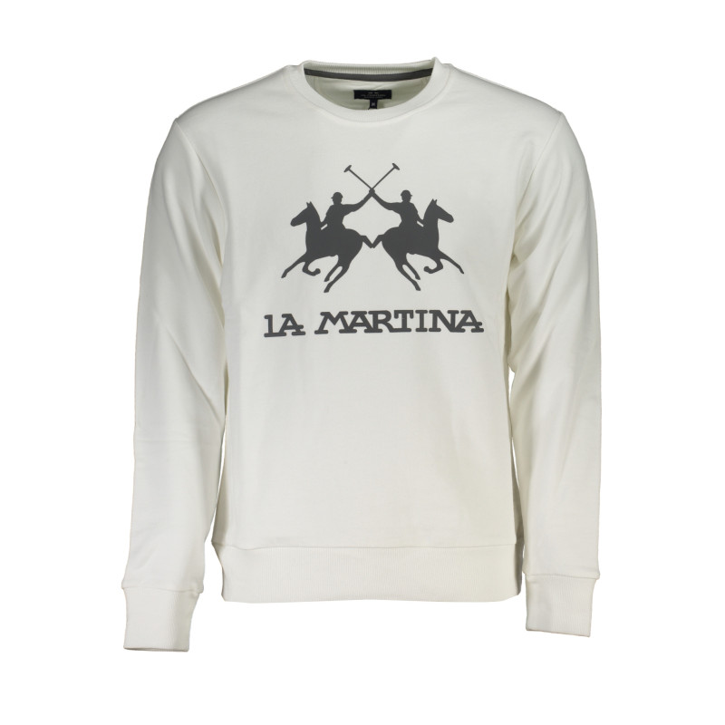 LA MARTINA MEN&39S WHITE ZIPLESS SWEATSHIRT