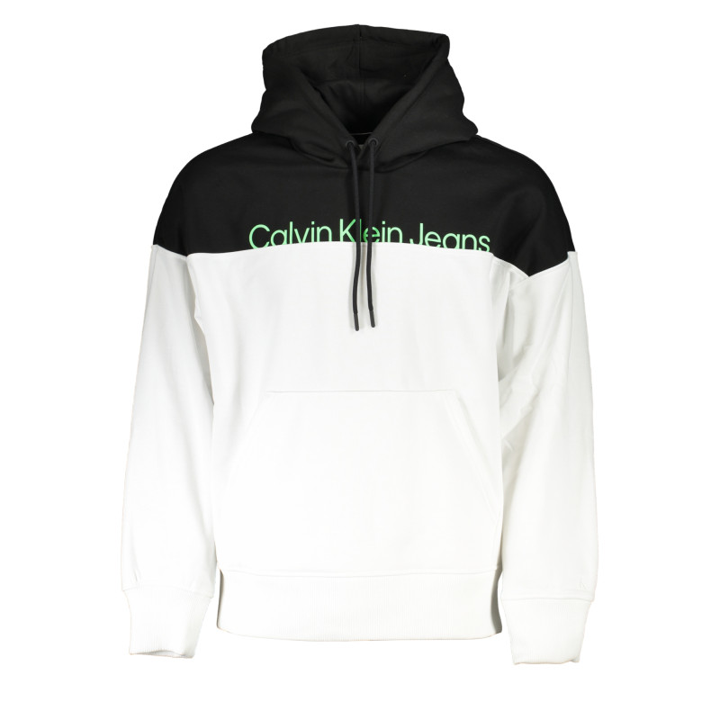 CALVIN KLEIN WEISSES SWEATSHIRT FÜR HERREN MIT REISSVERSCHLUSS
