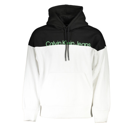 CALVIN KLEIN WEISSES SWEATSHIRT FÜR HERREN MIT REISSVERSCHLUSS