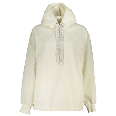 CALVIN KLEIN DAMEN-SWEATSHIRT MIT REISSVERSCHLUSS WEISS
