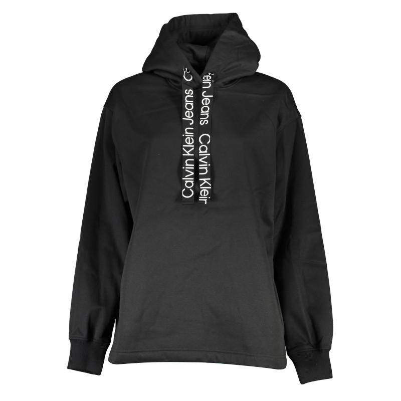 CALVIN KLEIN DAMEN-SWEATSHIRT MIT REISSVERSCHLUSS SCHWARZ