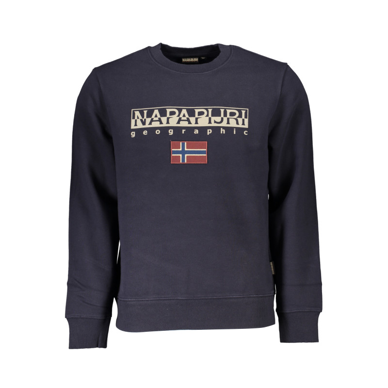 NAPAPIJRI BLAUES SWEATSHIRT FÜR HERREN MIT REISSVERSCHLUSS
