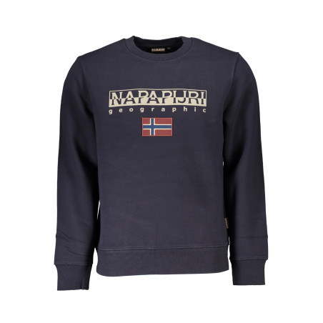 NAPAPIJRI BLAUES SWEATSHIRT FÜR HERREN MIT REISSVERSCHLUSS