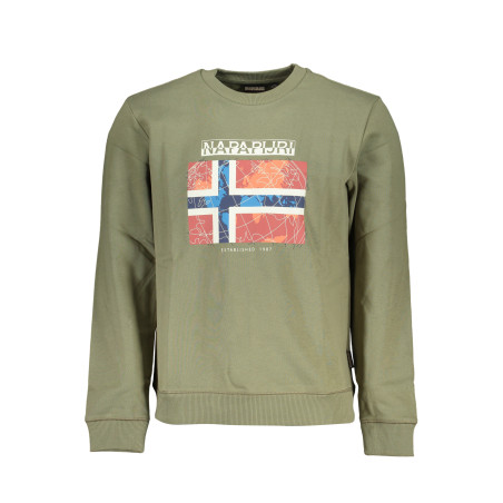 NAPAPIJRI GRÜNES HERREN-SWEATSHIRT MIT REISSVERSCHLUSS
