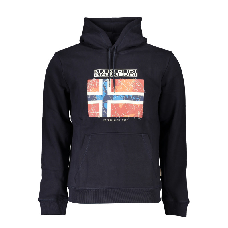 NAPAPIJRI BLAUES SWEATSHIRT FÜR HERREN MIT REISSVERSCHLUSS