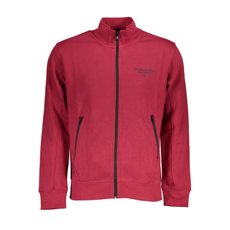 US GRAND POLO HERREN-SWEATSHIRT MIT ROTEM ZIP