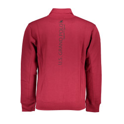 US GRAND POLO HERREN-SWEATSHIRT MIT ROTEM ZIP