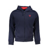 GIAN MARCO VENTURI HERREN-SWEATSHIRT MIT BLAUEM ZIP
