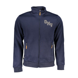 GIAN MARCO VENTURI HERREN-SWEATSHIRT MIT BLAUEM ZIP