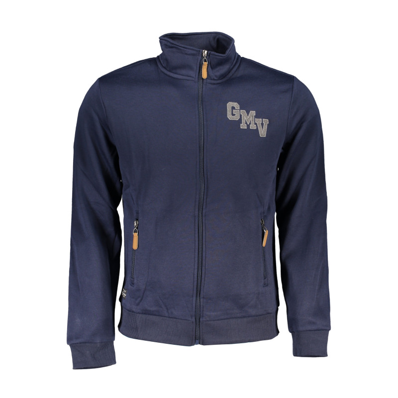 GIAN MARCO VENTURI HERREN-SWEATSHIRT MIT BLAUEM ZIP