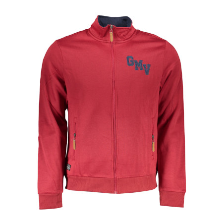 GIAN MARCO VENTURI HERREN-SWEATSHIRT MIT ROTEM ZIP