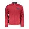 GIAN MARCO VENTURI HERREN-SWEATSHIRT MIT ROTEM ZIP