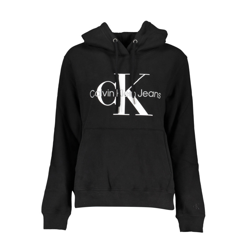 CALVIN KLEIN DAMEN-SWEATSHIRT MIT REISSVERSCHLUSS SCHWARZ