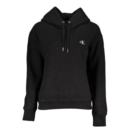 CALVIN KLEIN DAMEN-SWEATSHIRT MIT REISSVERSCHLUSS SCHWARZ