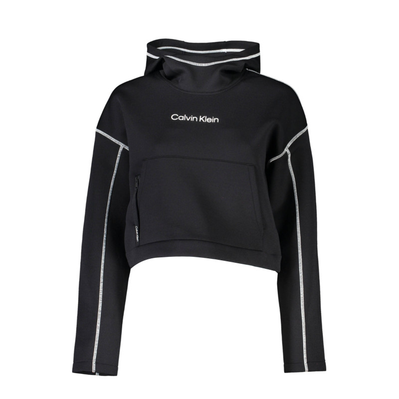 CALVIN KLEIN DAMEN-SWEATSHIRT MIT REISSVERSCHLUSS SCHWARZ
