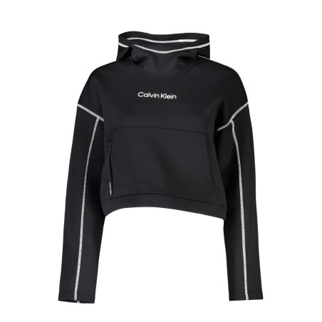 CALVIN KLEIN DAMEN-SWEATSHIRT MIT REISSVERSCHLUSS SCHWARZ