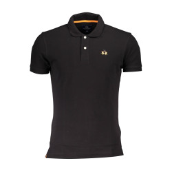 LA MARTINA MEN&39S BLACK SHORT SLEEVED POLO SHIRT