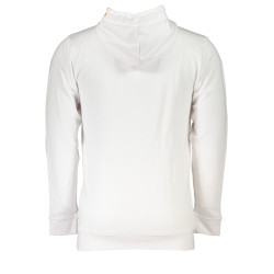 Weißes Herren-Sweatshirt mit Reißverschluss der Cavalli-Klasse