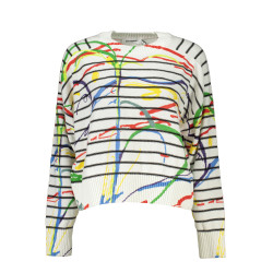 DESIGUAL WEISSER DAMENPULLOVER