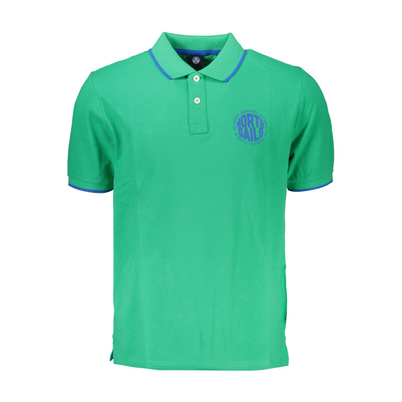 NORTH SAILS GRÜNES KURZÄRMELIGES POLOSHIRT FÜR HERREN