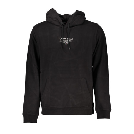 TOMMY HILFIGER MEN&39S BLACK ZIPLESS SWEATSHIRT