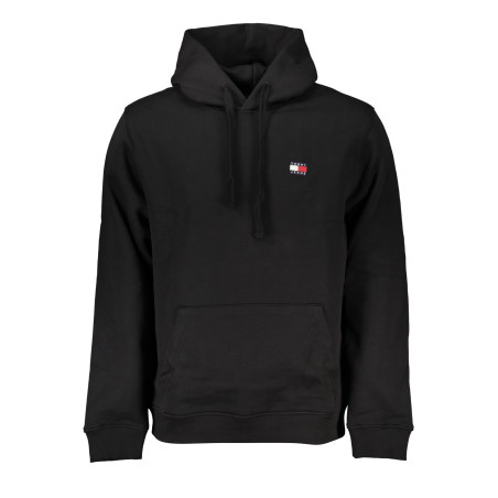 TOMMY HILFIGER MEN&39S BLACK ZIPLESS SWEATSHIRT
