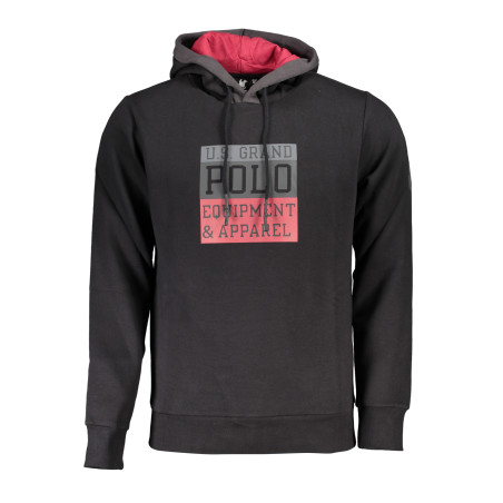 US GRAND POLO HERREN-SWEATSHIRT MIT SCHWARZEM ZIP-OUT