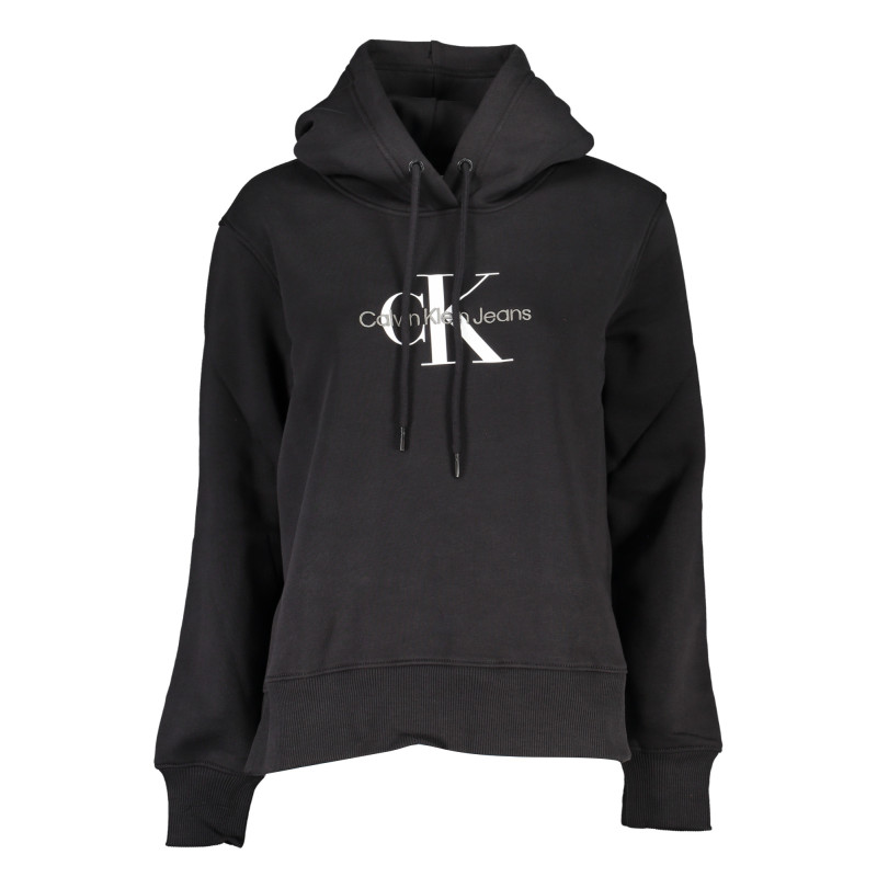 CALVIN KLEIN DAMEN-SWEATSHIRT MIT REISSVERSCHLUSS SCHWARZ