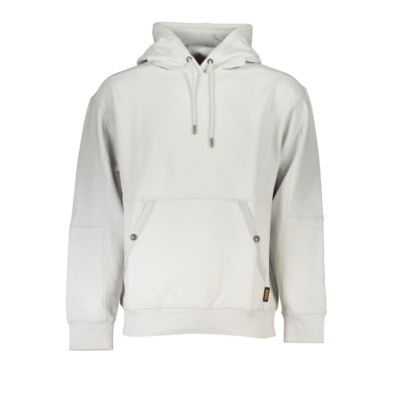 HUGO BOSS HERREN-SWEATSHIRT GRAU MIT REISSVERSCHLUSS
