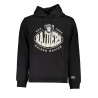 SCHWARZES HUGO BOSS HERREN-SWEATSHIRT MIT ZIP-OUT