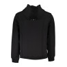 SCHWARZES HUGO BOSS HERREN-SWEATSHIRT MIT ZIP-OUT