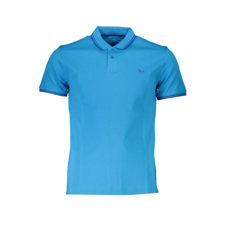 HARMONT & BLAINE BLAUES KURZÄRMELIGES POLOSHIRT FÜR HERREN