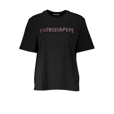 PATRIZIA PEPE DAMEN KURZARM T-SHIRT SCHWARZ