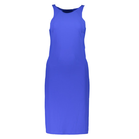 PATRIZIA PEPE DAMEN LANGES KLEID BLAU