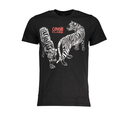 CAVALLI CLASS HERREN-KURZARM-T-SHIRT SCHWARZ