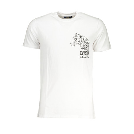 CAVALLI CLASS HERREN-KURZÄRMELIGES T-SHIRT WEISS
