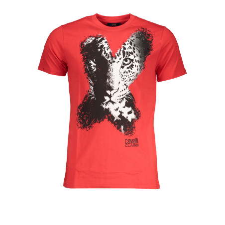 CAVALLI CLASS HERREN-KURZARM-T-SHIRT ROT