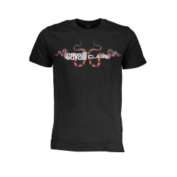 CAVALLI CLASS HERREN-KURZARM-T-SHIRT SCHWARZ