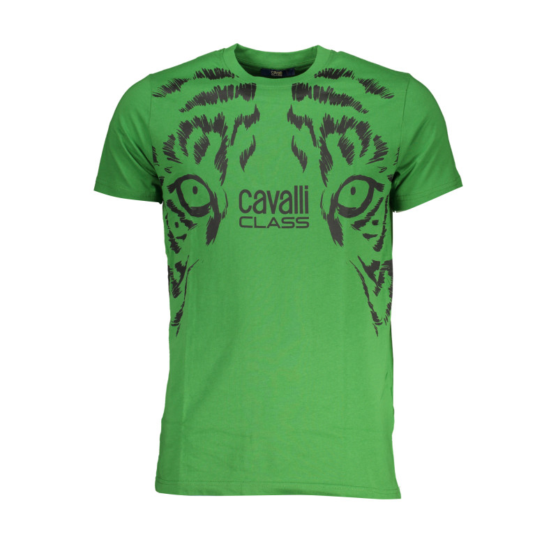 CAVALLI CLASS GRÜNES KURZÄRMELIGES HERREN-T-SHIRT