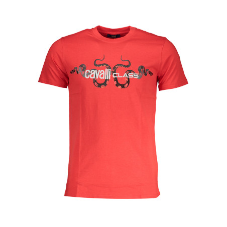 CAVALLI CLASS HERREN-KURZARM-T-SHIRT ROT