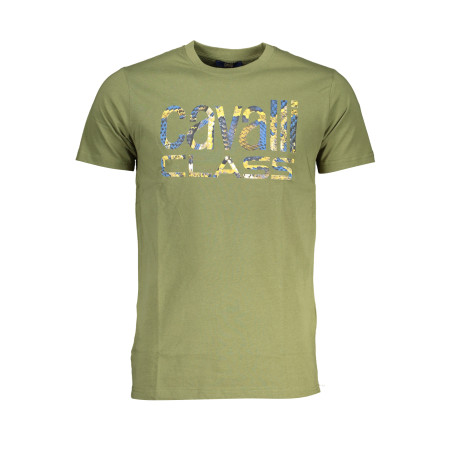 CAVALLI CLASS GRÜNES KURZÄRMELIGES HERREN-T-SHIRT