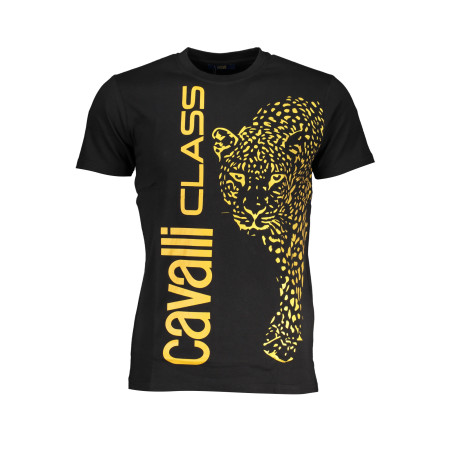 CAVALLI CLASS HERREN-KURZARM-T-SHIRT SCHWARZ