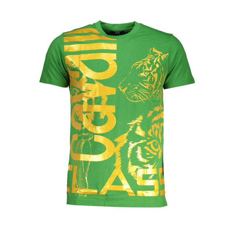 CAVALLI CLASS GRÜNES KURZÄRMELIGES HERREN-T-SHIRT