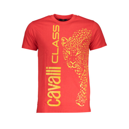 CAVALLI CLASS HERREN-KURZARM-T-SHIRT ROT