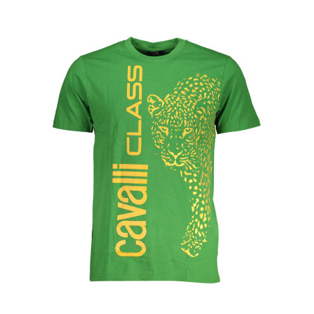 CAVALLI CLASS GRÜNES KURZÄRMELIGES HERREN-T-SHIRT