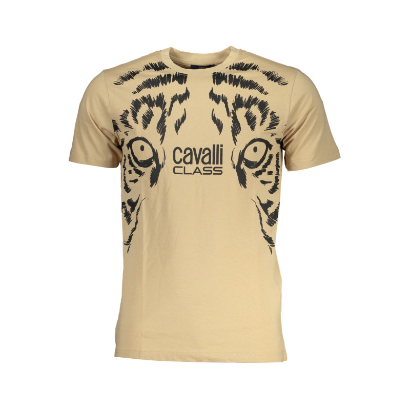 CAVALLI CLASS HERREN-KURZÄRMELIGES T-SHIRT BEIGE