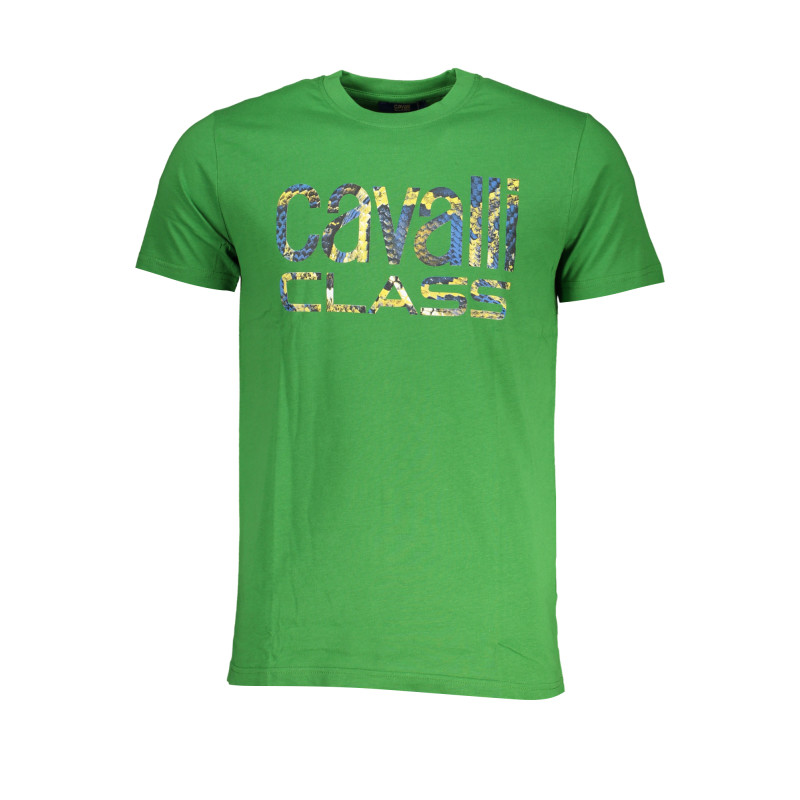 CAVALLI CLASS GRÜNES KURZÄRMELIGES HERREN-T-SHIRT